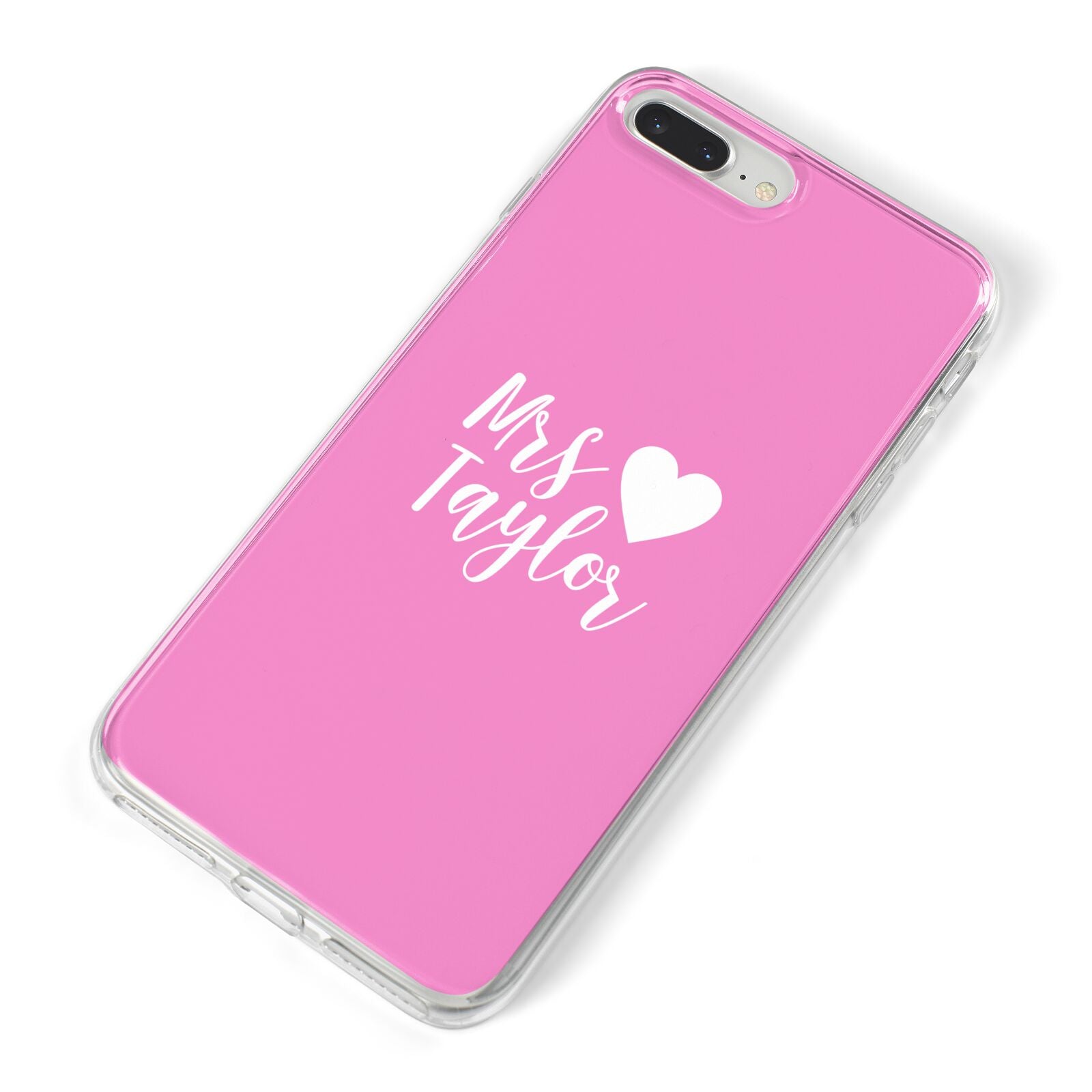 Personalised Mrs iPhone 8 Plus Bumper Case on Silver iPhone Alternative Image