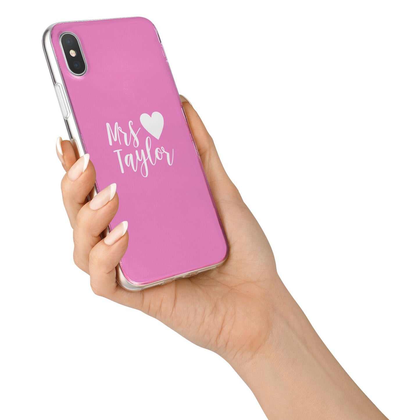 Personalised Mrs iPhone X Bumper Case on Silver iPhone Alternative Image 2