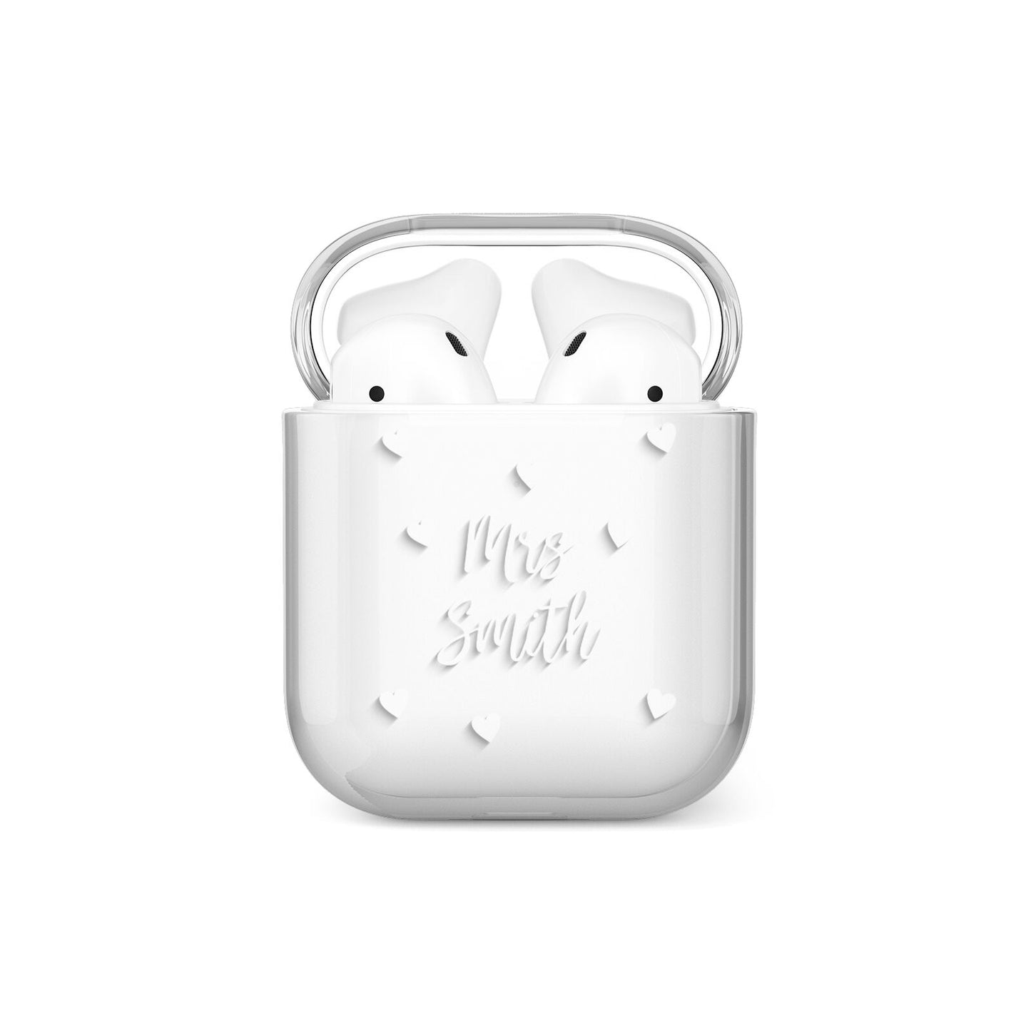 Personalised Mrs with Hearts AirPods Case