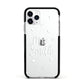 Personalised Mrs with Hearts Apple iPhone 11 Pro in Silver with Black Impact Case