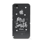 Personalised Mrs with Hearts Apple iPhone 4s Case
