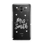Personalised Mrs with Hearts Huawei Mate 10 Protective Phone Case