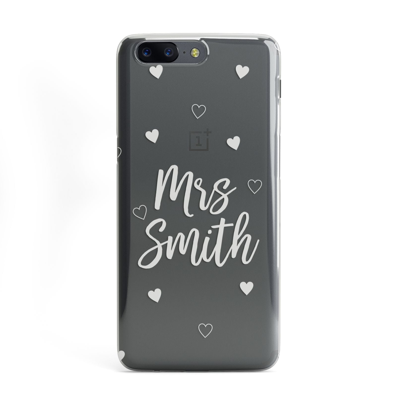 Personalised Mrs with Hearts OnePlus Case