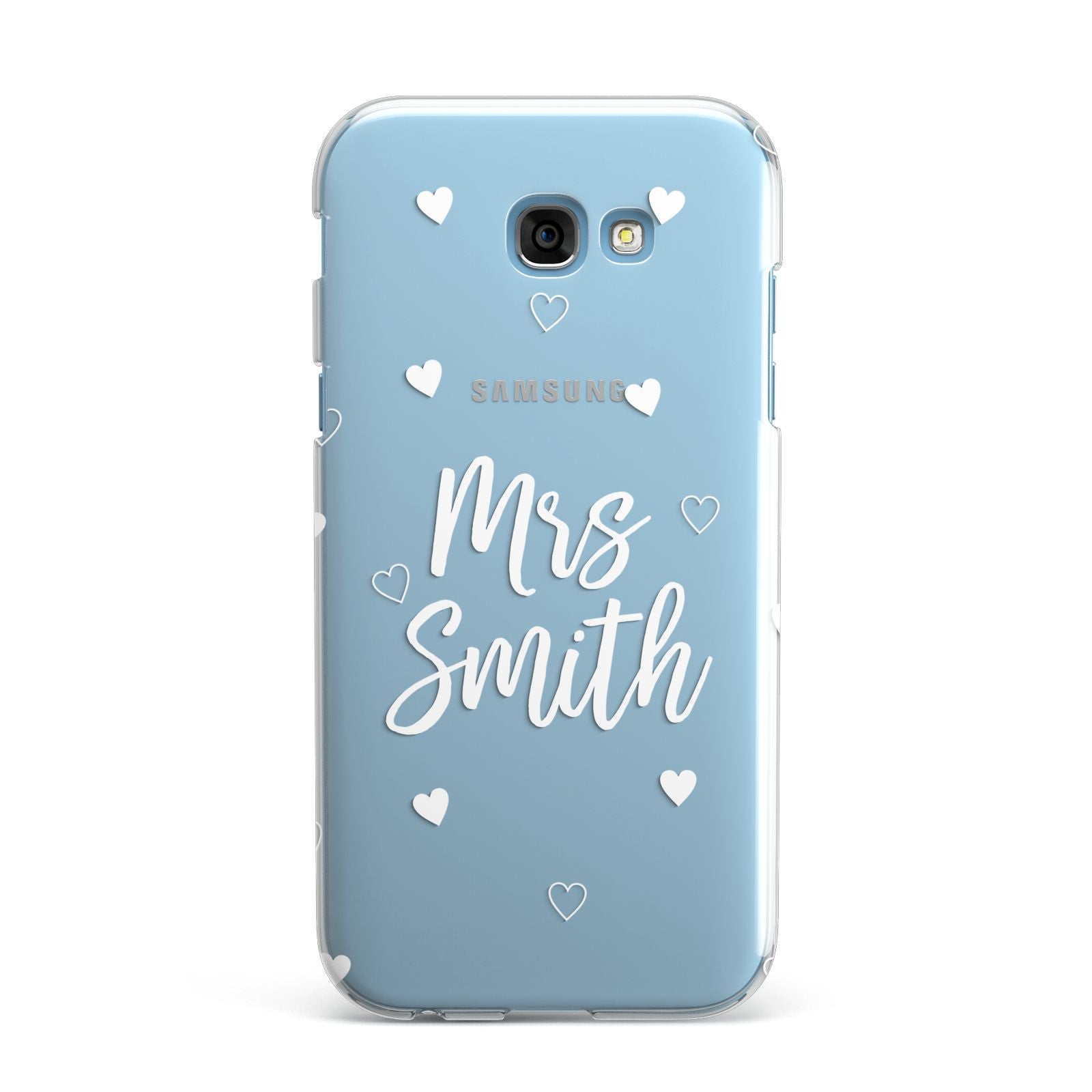 Personalised Mrs with Hearts Samsung Galaxy A7 2017 Case