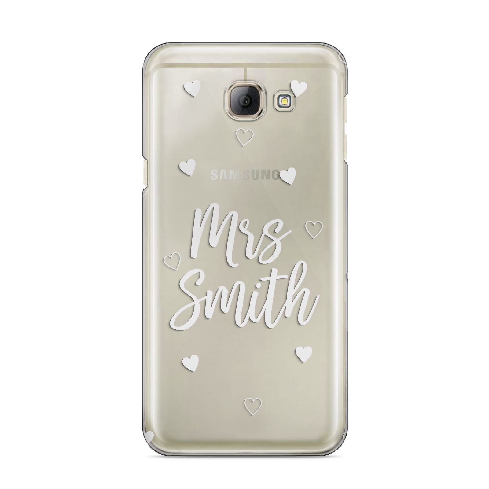 Personalised Mrs with Hearts Samsung Galaxy A8 2016 Case