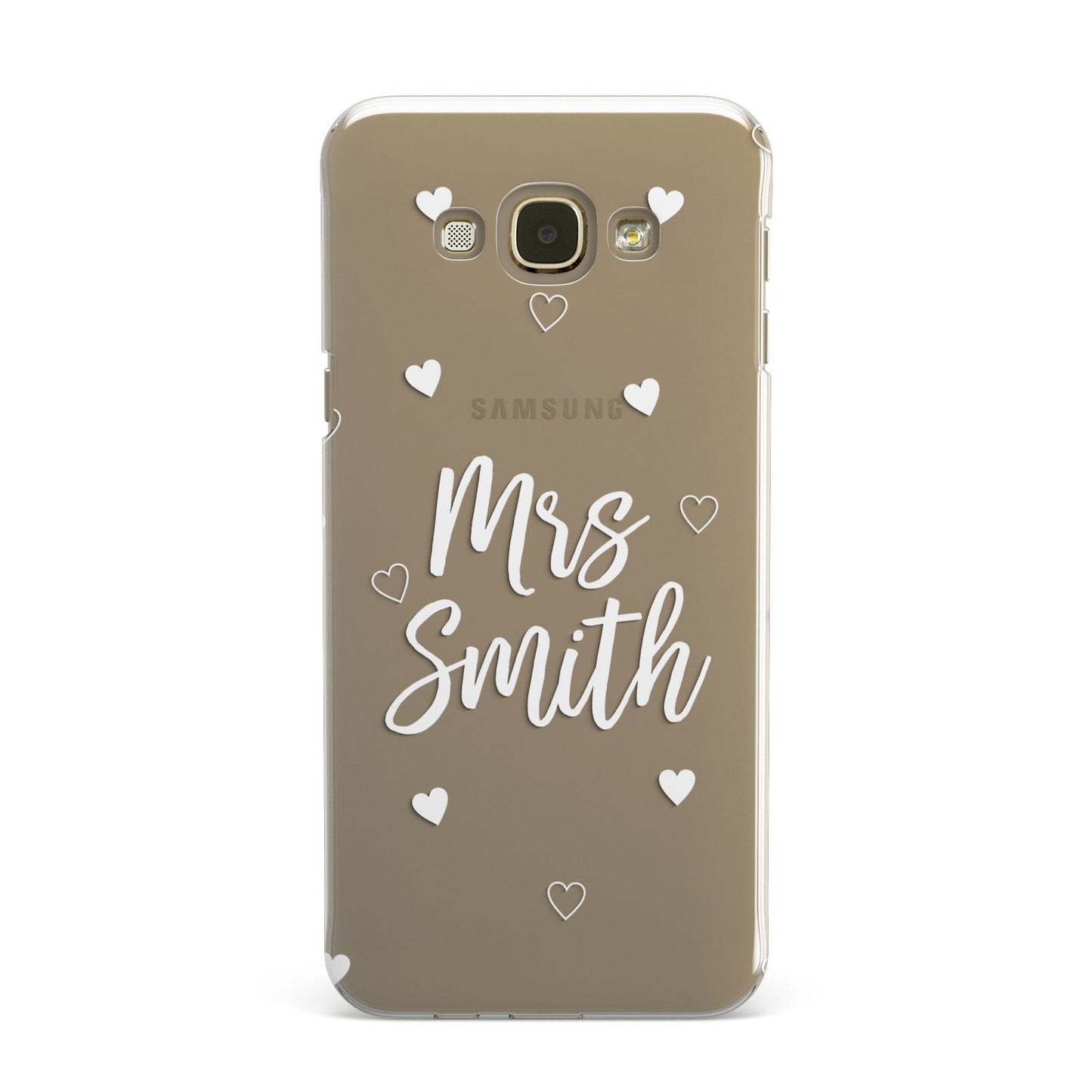 Personalised Mrs with Hearts Samsung Galaxy A8 Case