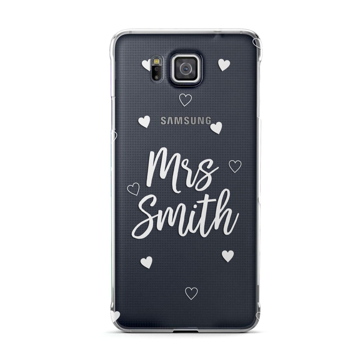 Personalised Mrs with Hearts Samsung Galaxy Alpha Case