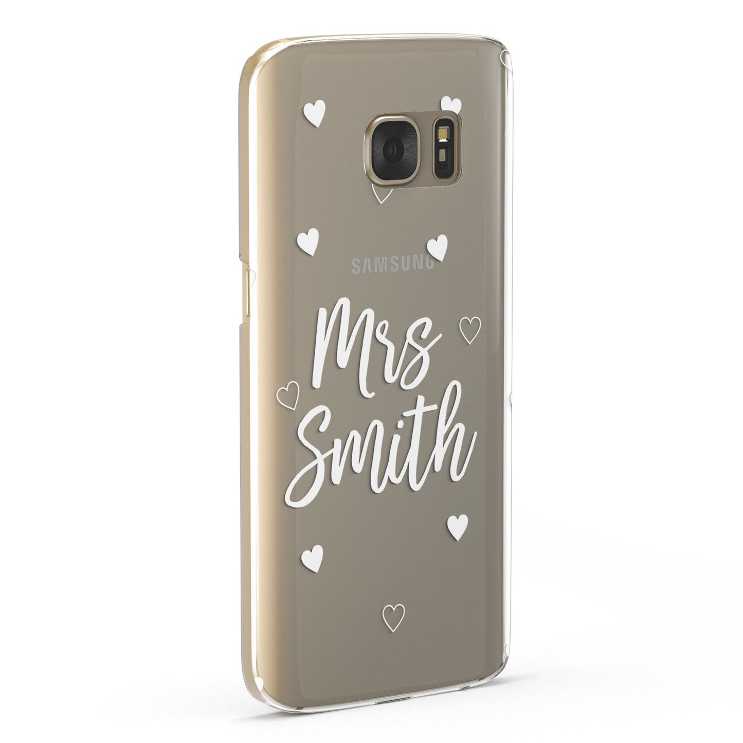 Personalised Mrs with Hearts Samsung Galaxy Case Fourty Five Degrees