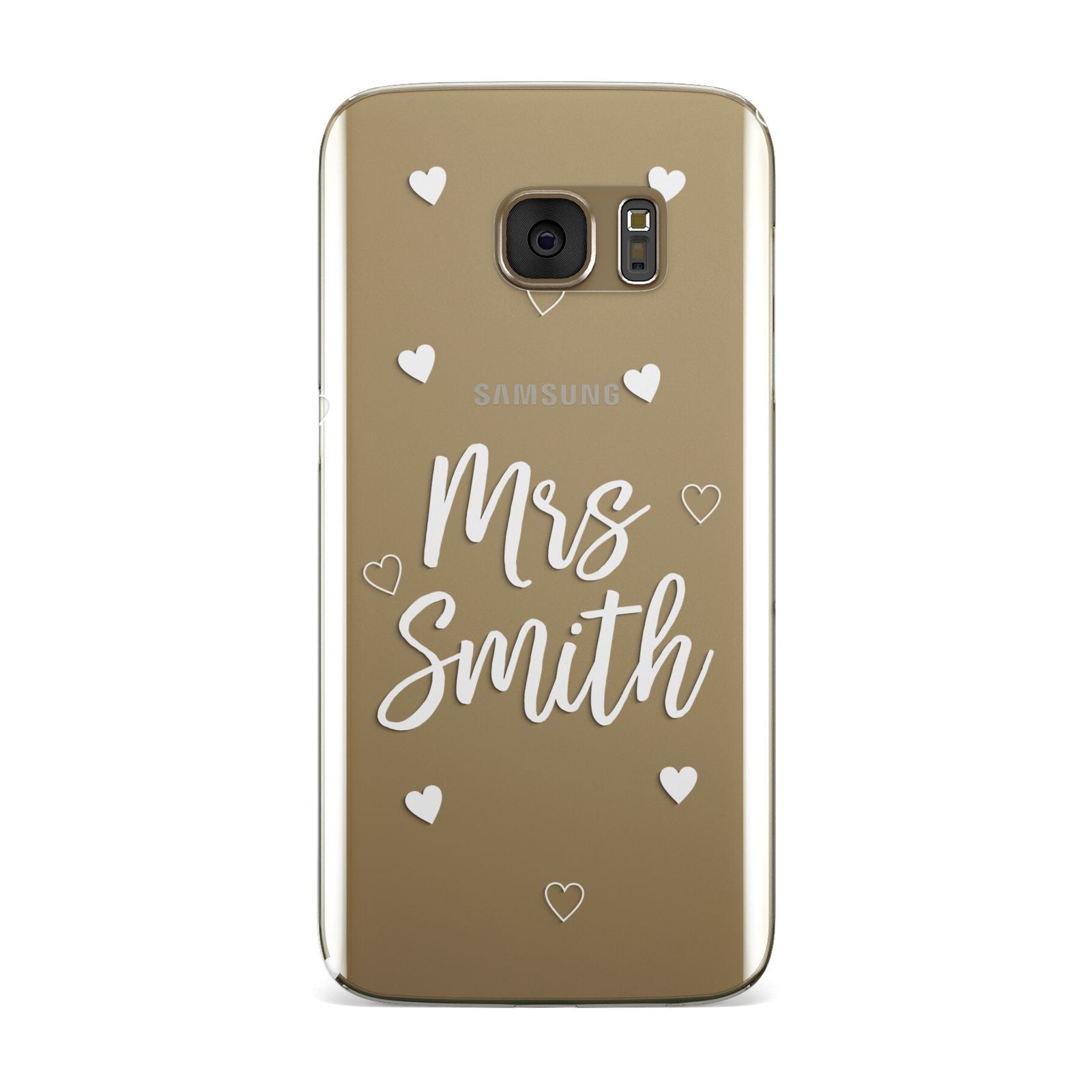 Personalised Mrs with Hearts Samsung Galaxy Case