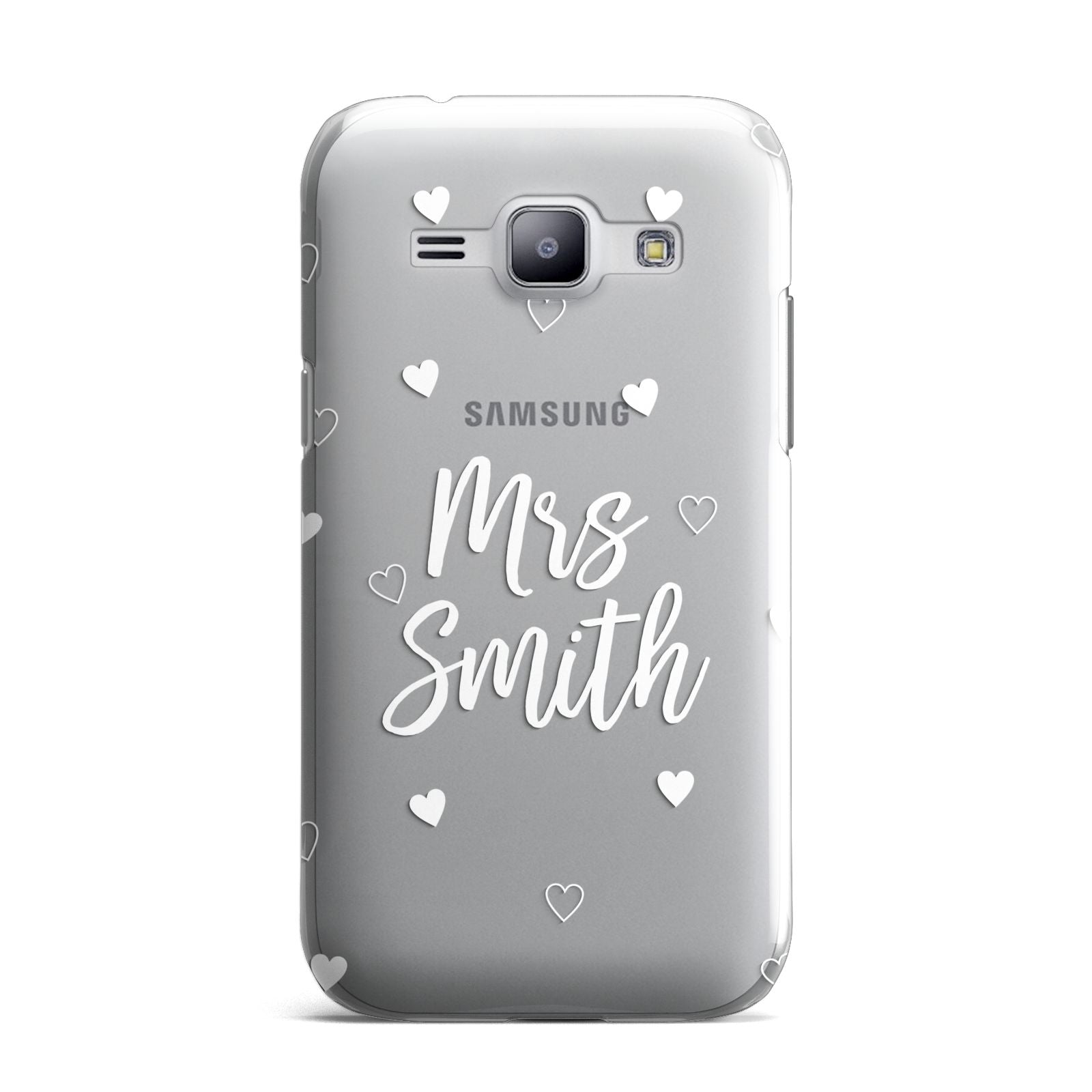 Personalised Mrs with Hearts Samsung Galaxy J1 2015 Case