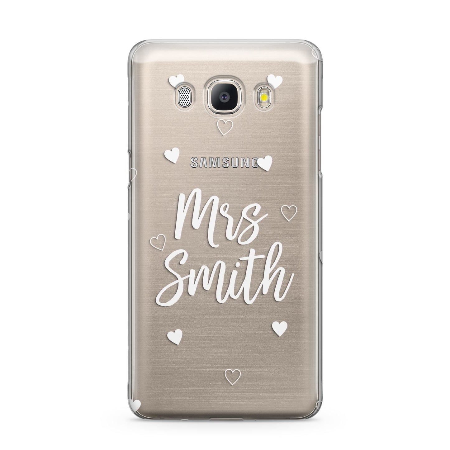 Personalised Mrs with Hearts Samsung Galaxy J5 2016 Case
