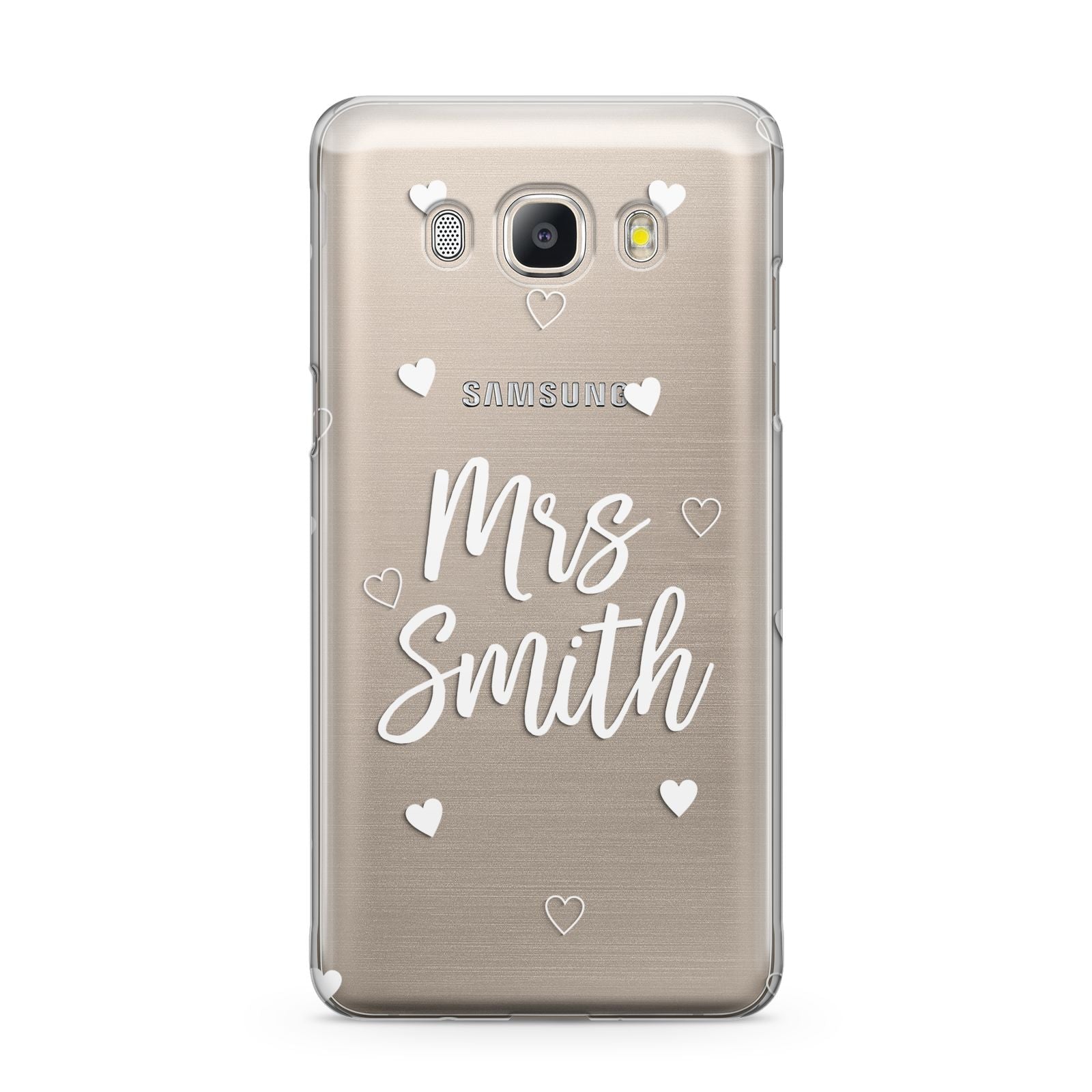 Personalised Mrs with Hearts Samsung Galaxy J5 2016 Case
