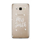 Personalised Mrs with Hearts Samsung Galaxy J7 2016 Case on gold phone