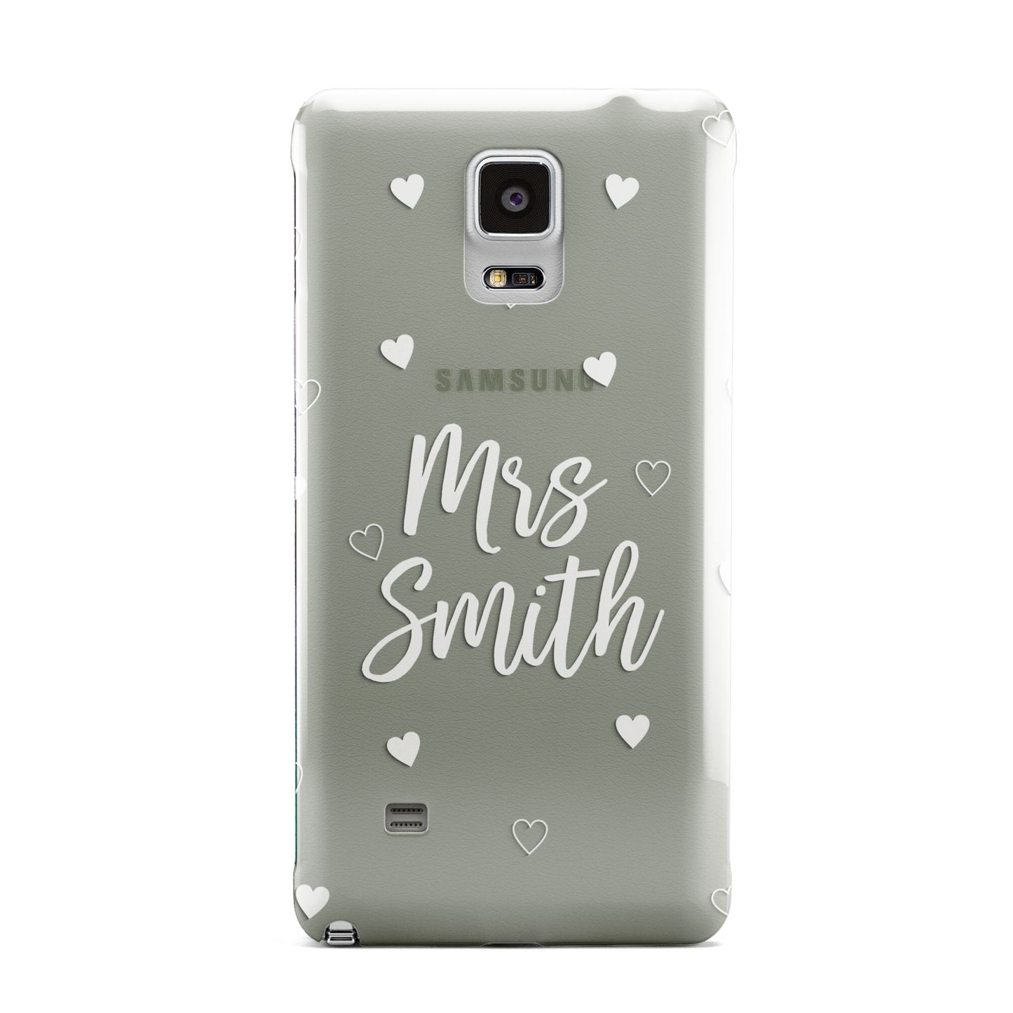 Personalised Mrs with Hearts Samsung Galaxy Note 4 Case