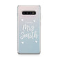 Personalised Mrs with Hearts Samsung Galaxy S10 Plus Case