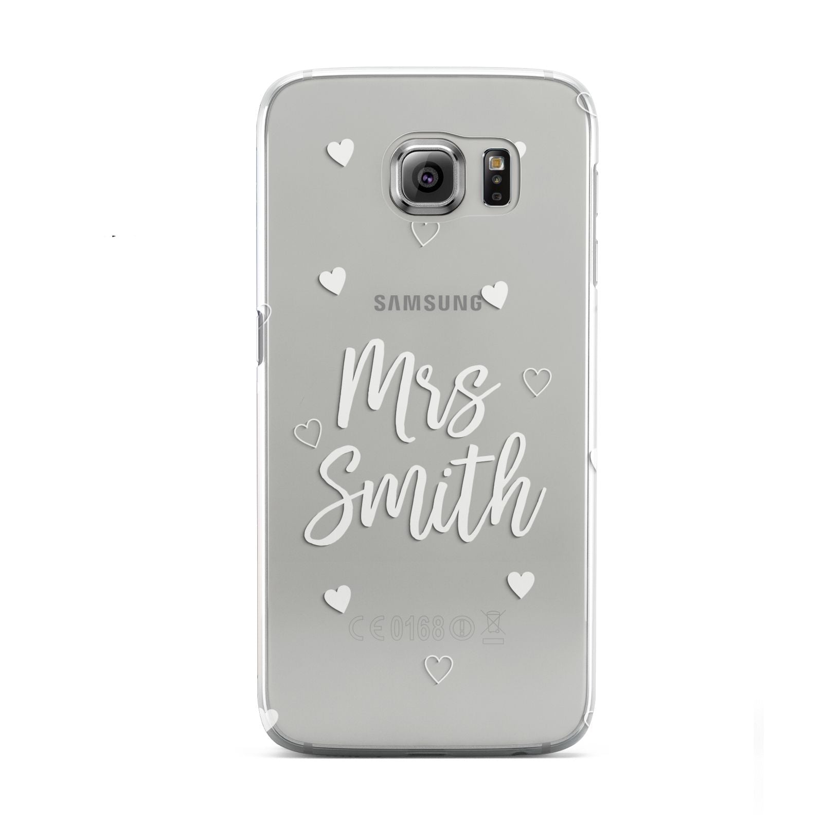 Personalised Mrs with Hearts Samsung Galaxy S6 Case