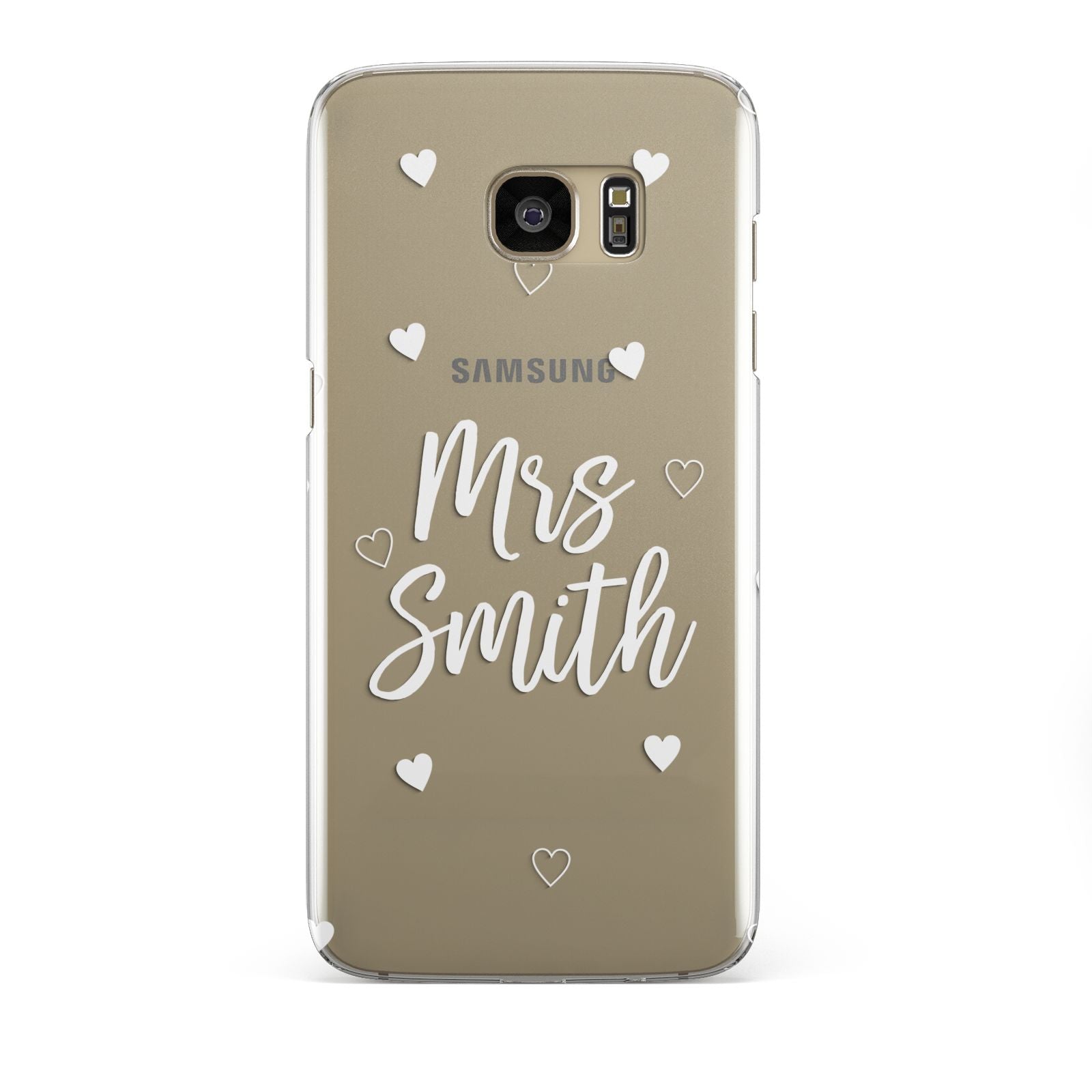 Personalised Mrs with Hearts Samsung Galaxy S7 Edge Case