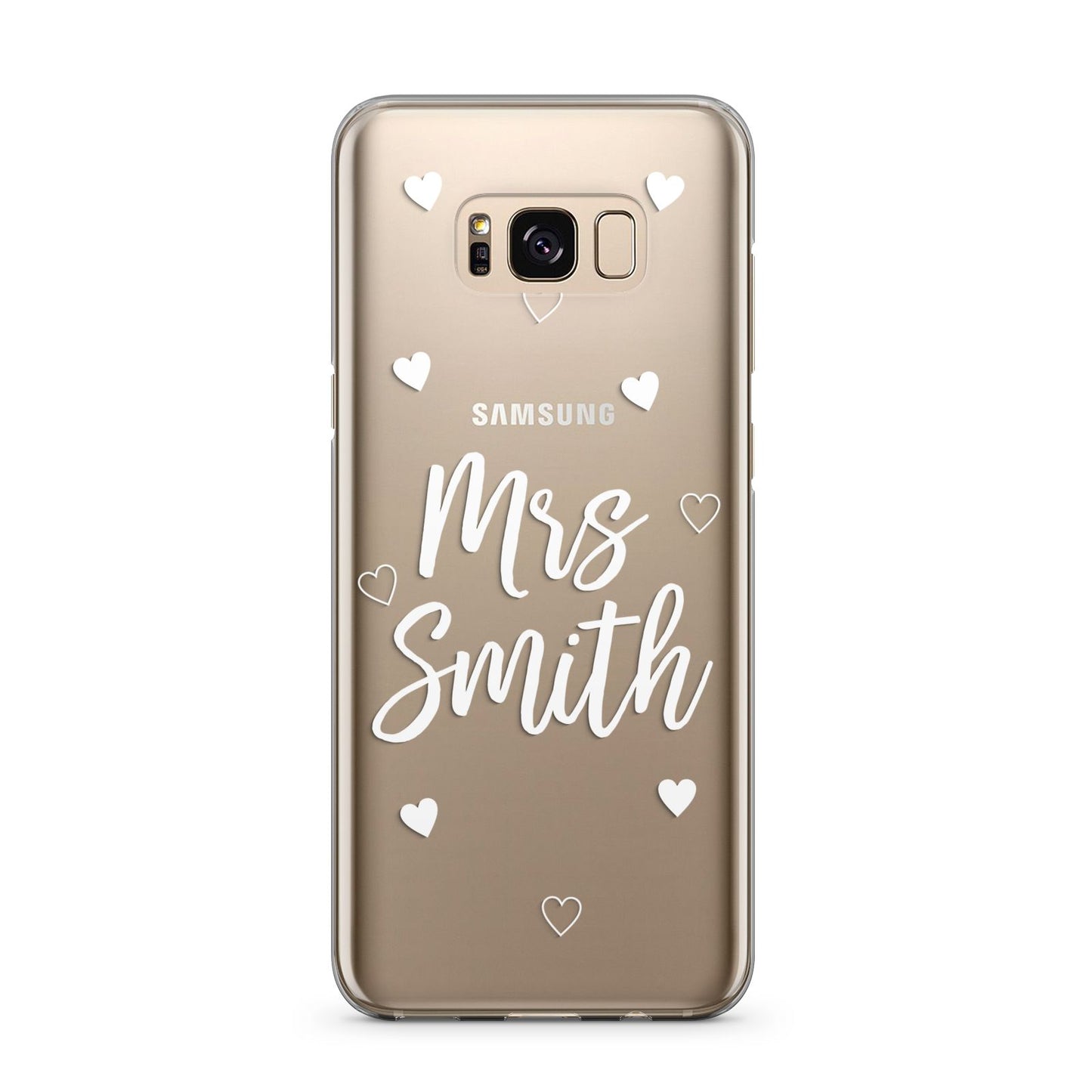 Personalised Mrs with Hearts Samsung Galaxy S8 Plus Case