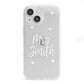 Personalised Mrs with Hearts iPhone 13 Mini Clear Bumper Case
