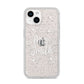 Personalised Mrs with Hearts iPhone 14 Glitter Tough Case Starlight