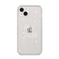 Personalised Mrs with Hearts iPhone 14 Plus Clear Tough Case Starlight