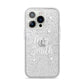 Personalised Mrs with Hearts iPhone 14 Pro Glitter Tough Case Silver