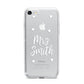 Personalised Mrs with Hearts iPhone 7 Bumper Case on Silver iPhone