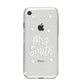 Personalised Mrs with Hearts iPhone 8 Bumper Case on Silver iPhone