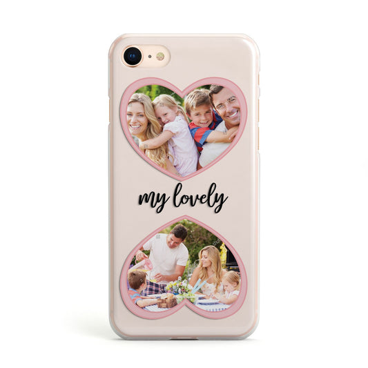 Personalised Multi Photo Hearts Apple iPhone Case