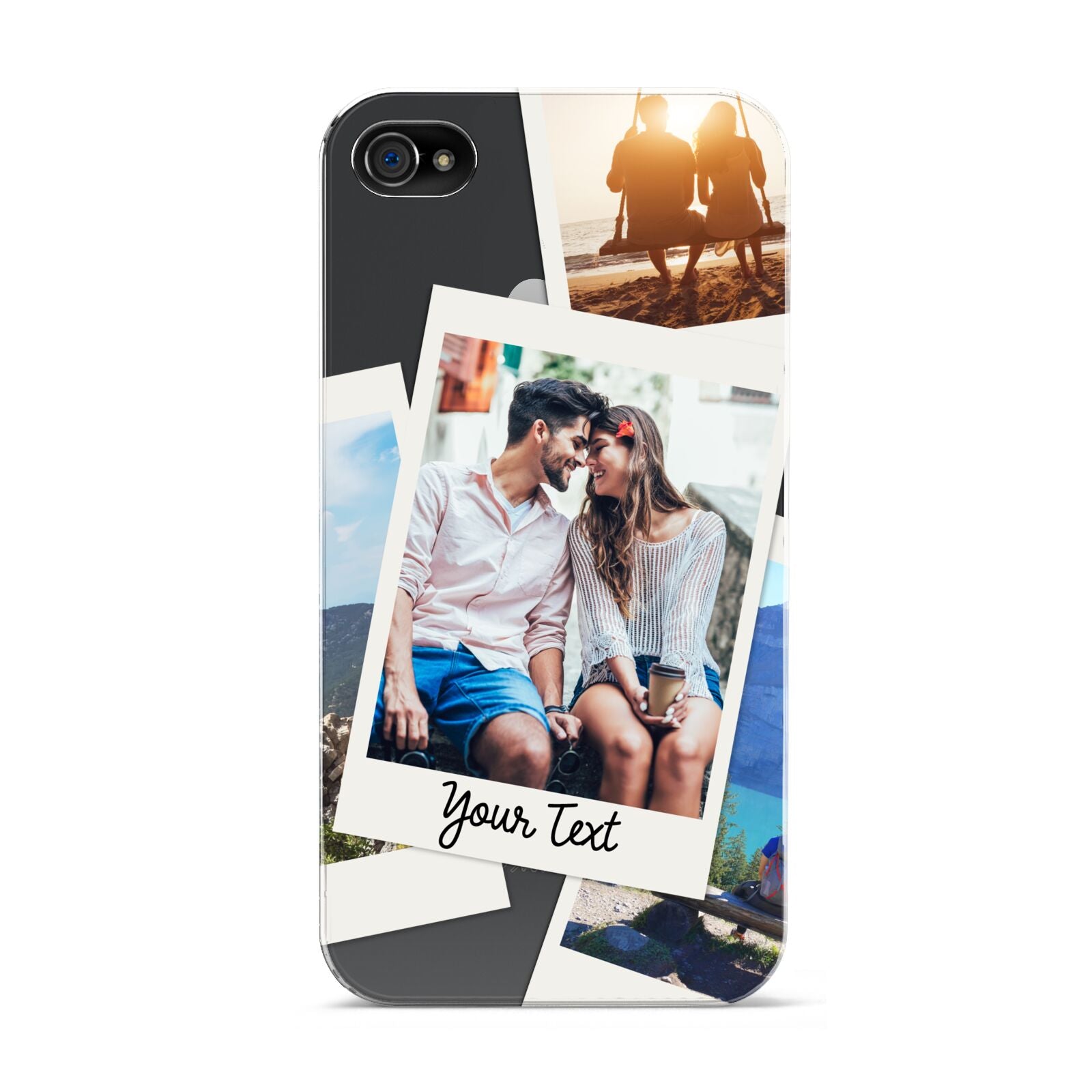 Personalised Multi Photo White Border Apple iPhone 4s Case