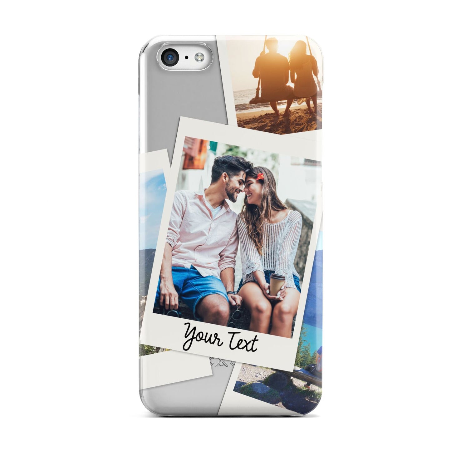 Personalised Multi Photo White Border Apple iPhone 5c Case