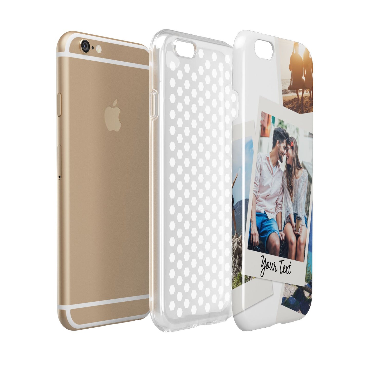 Personalised Multi Photo White Border Apple iPhone 6 3D Tough Case Expanded view