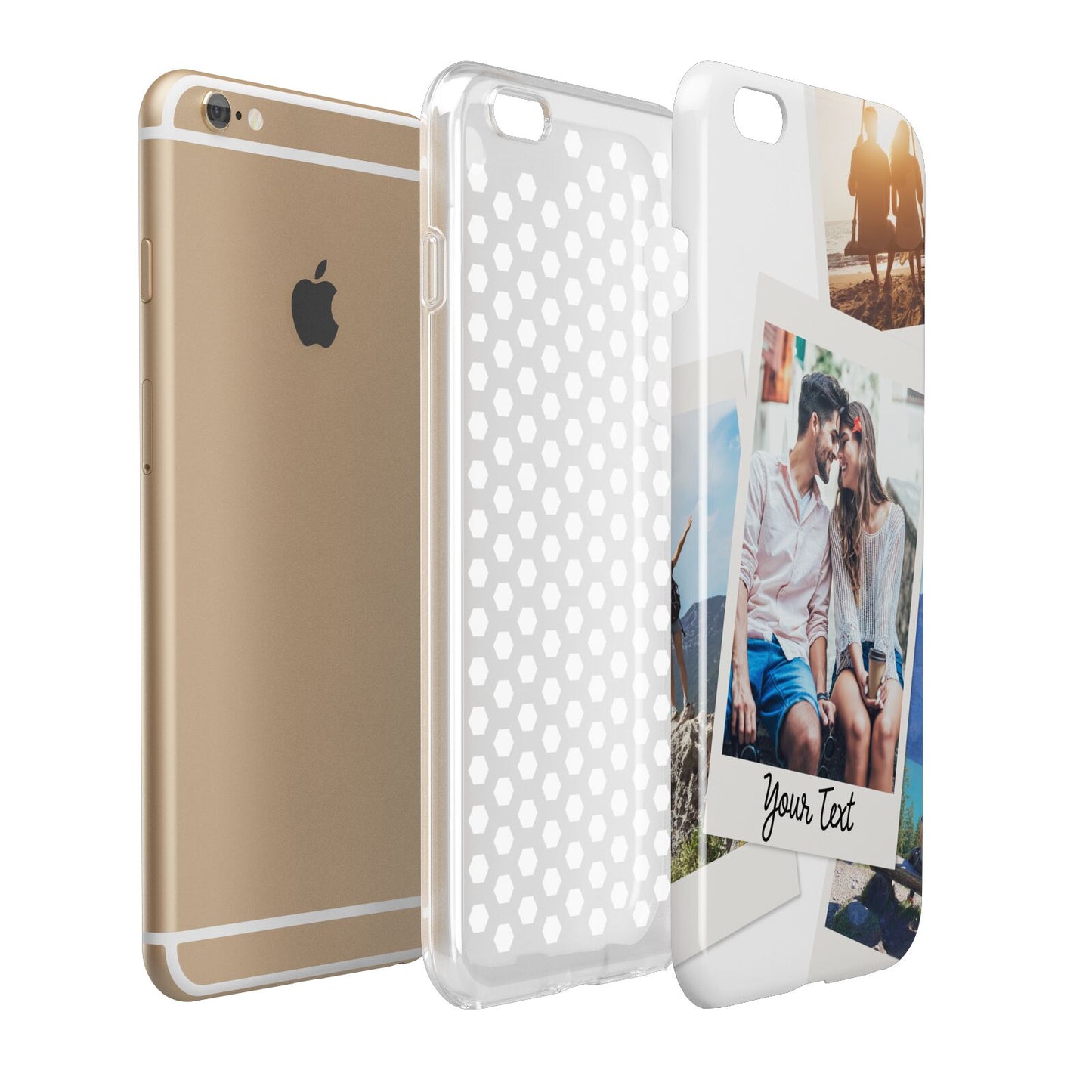 Personalised Multi Photo White Border Apple iPhone 6 Plus 3D Tough Case Expand Detail Image
