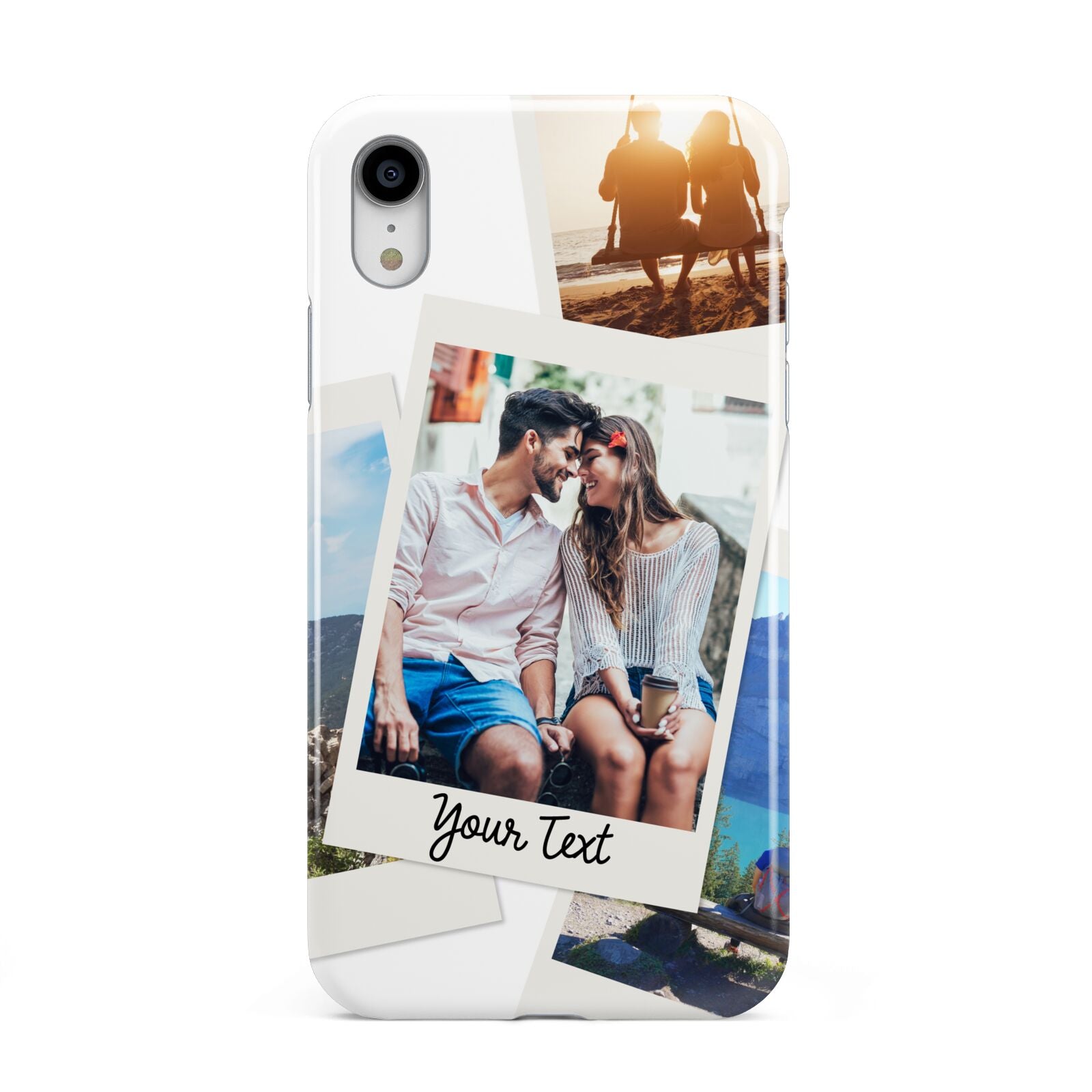 Personalised Multi Photo White Border Apple iPhone XR White 3D Tough Case