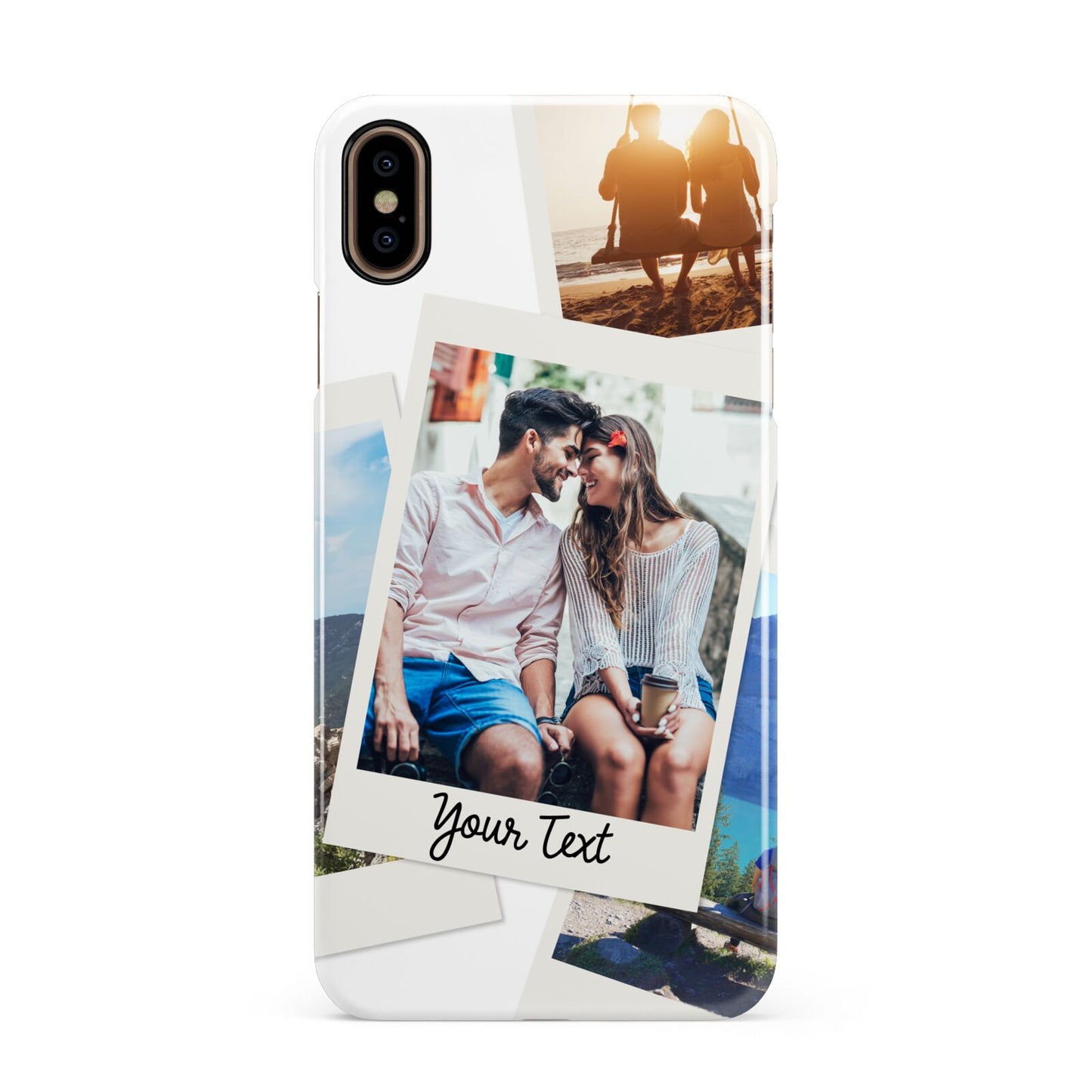 Personalised Multi Photo White Border Apple iPhone Xs Max 3D Snap Case