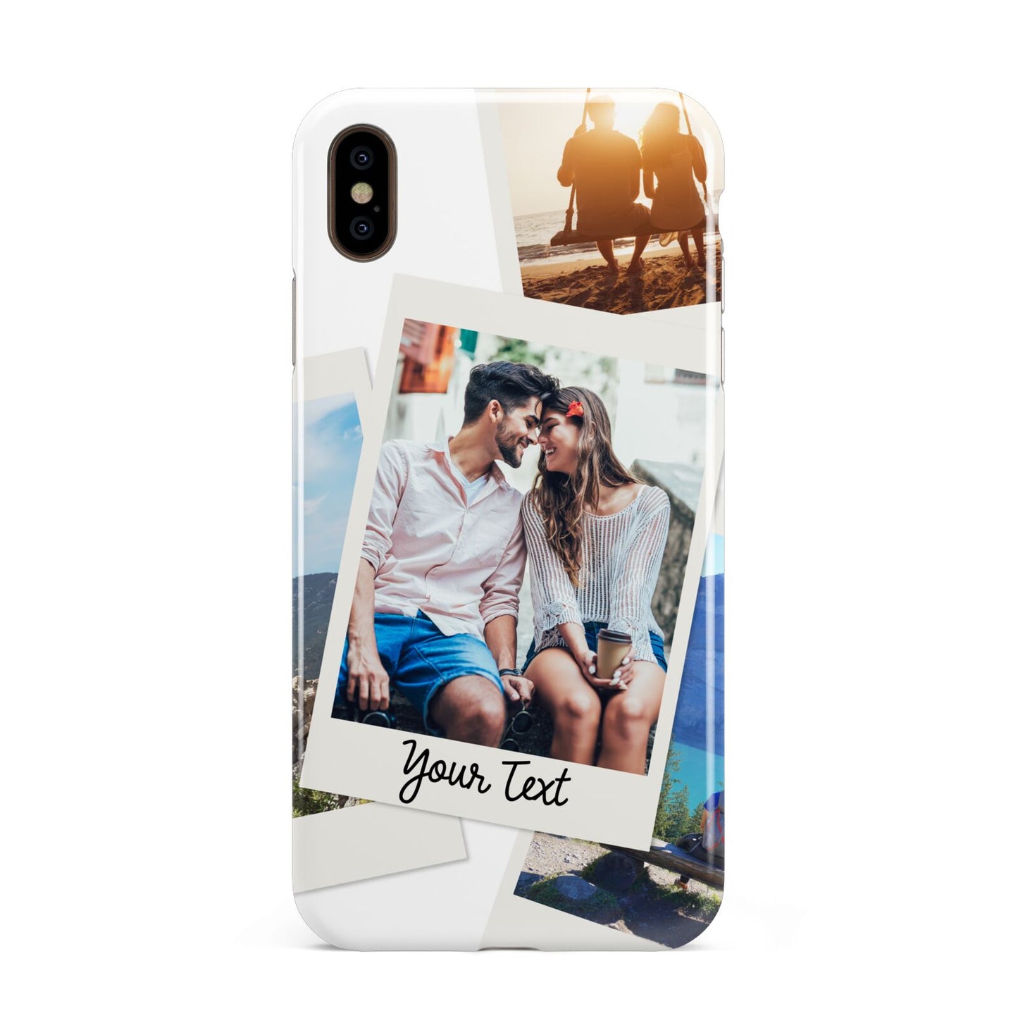 Personalised Multi Photo White Border Apple iPhone Xs Max 3D Tough Case