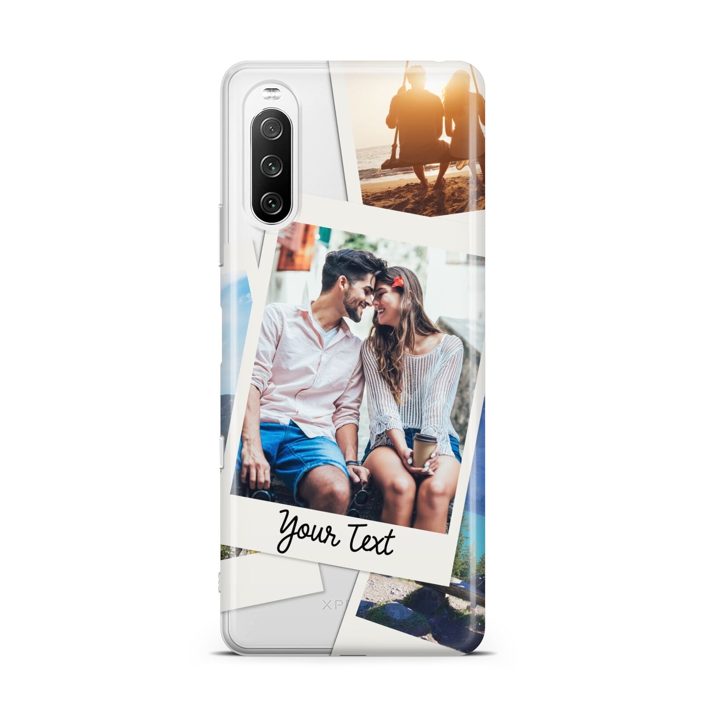 Personalised Multi Photo White Border Sony Xperia 10 III Case