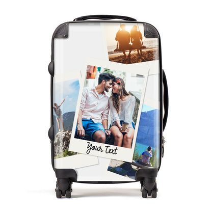 Personalised Multi Photo White Border Suitcase