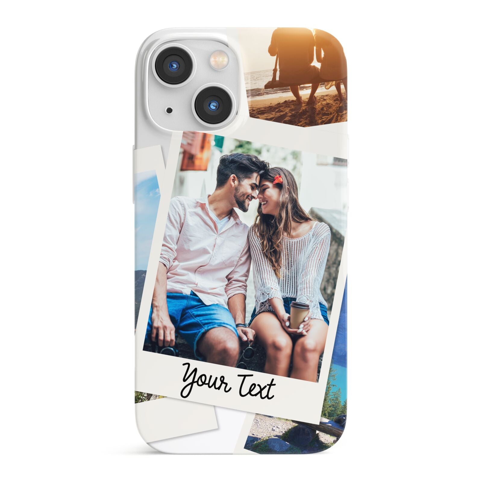 Personalised Multi Photo White Border iPhone 13 Mini Full Wrap 3D Snap Case