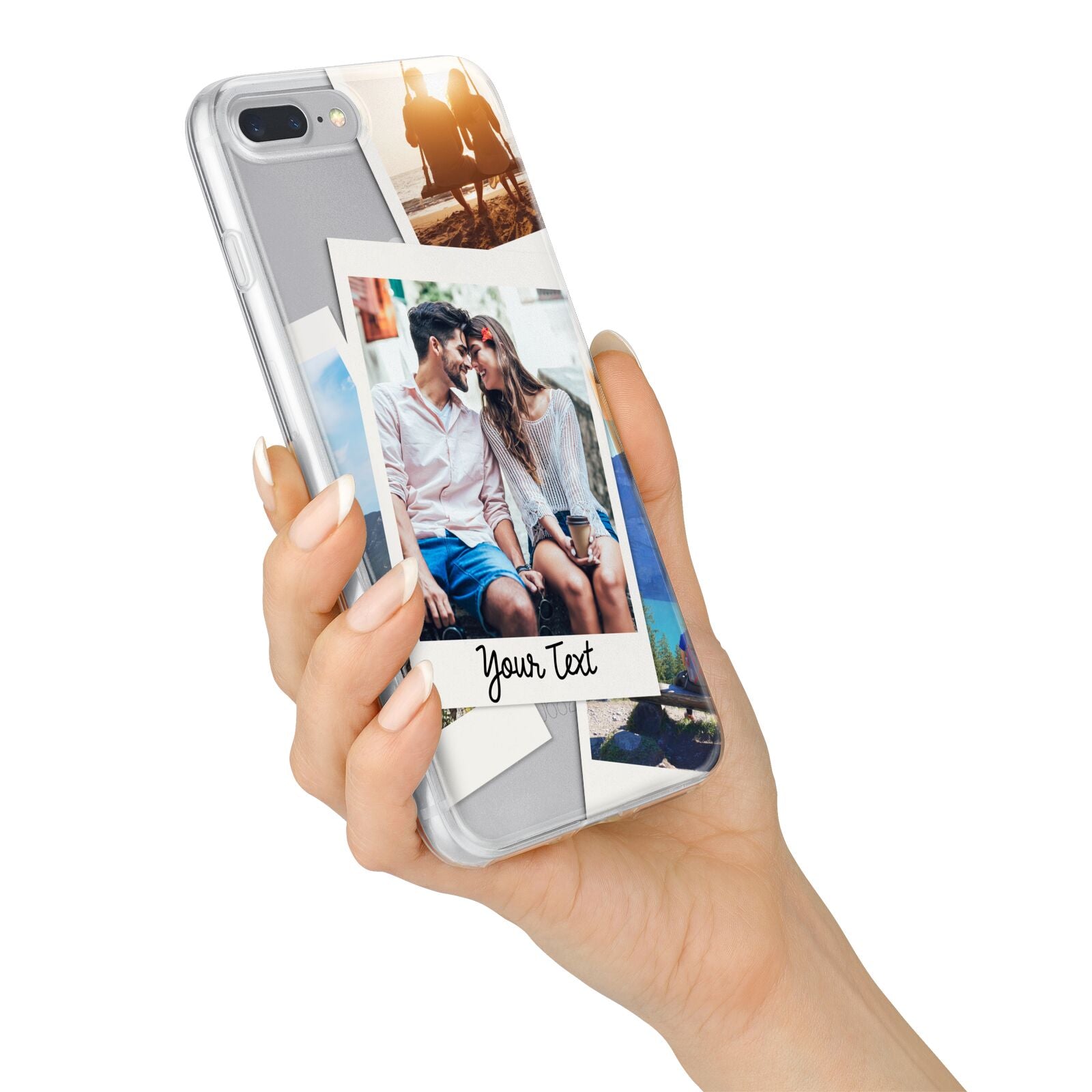 Personalised Multi Photo White Border iPhone 7 Plus Bumper Case on Silver iPhone Alternative Image