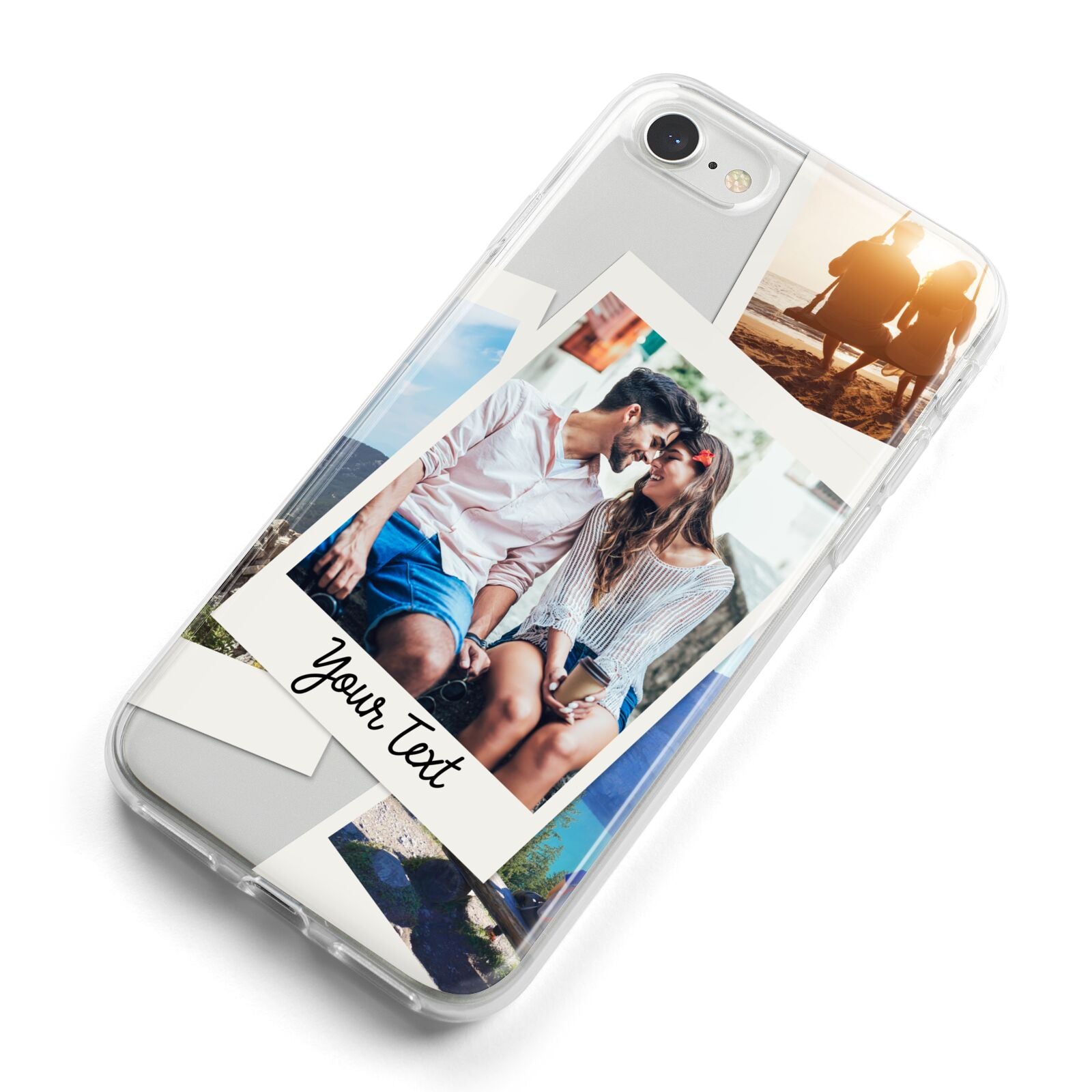 Personalised Multi Photo White Border iPhone 8 Bumper Case on Silver iPhone Alternative Image