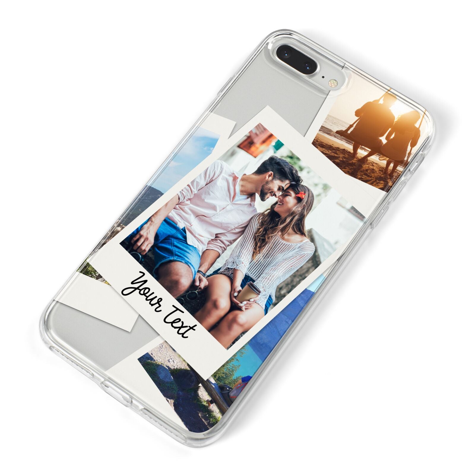 Personalised Multi Photo White Border iPhone 8 Plus Bumper Case on Silver iPhone Alternative Image