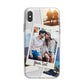 Personalised Multi Photo White Border iPhone X Bumper Case on Silver iPhone Alternative Image 1