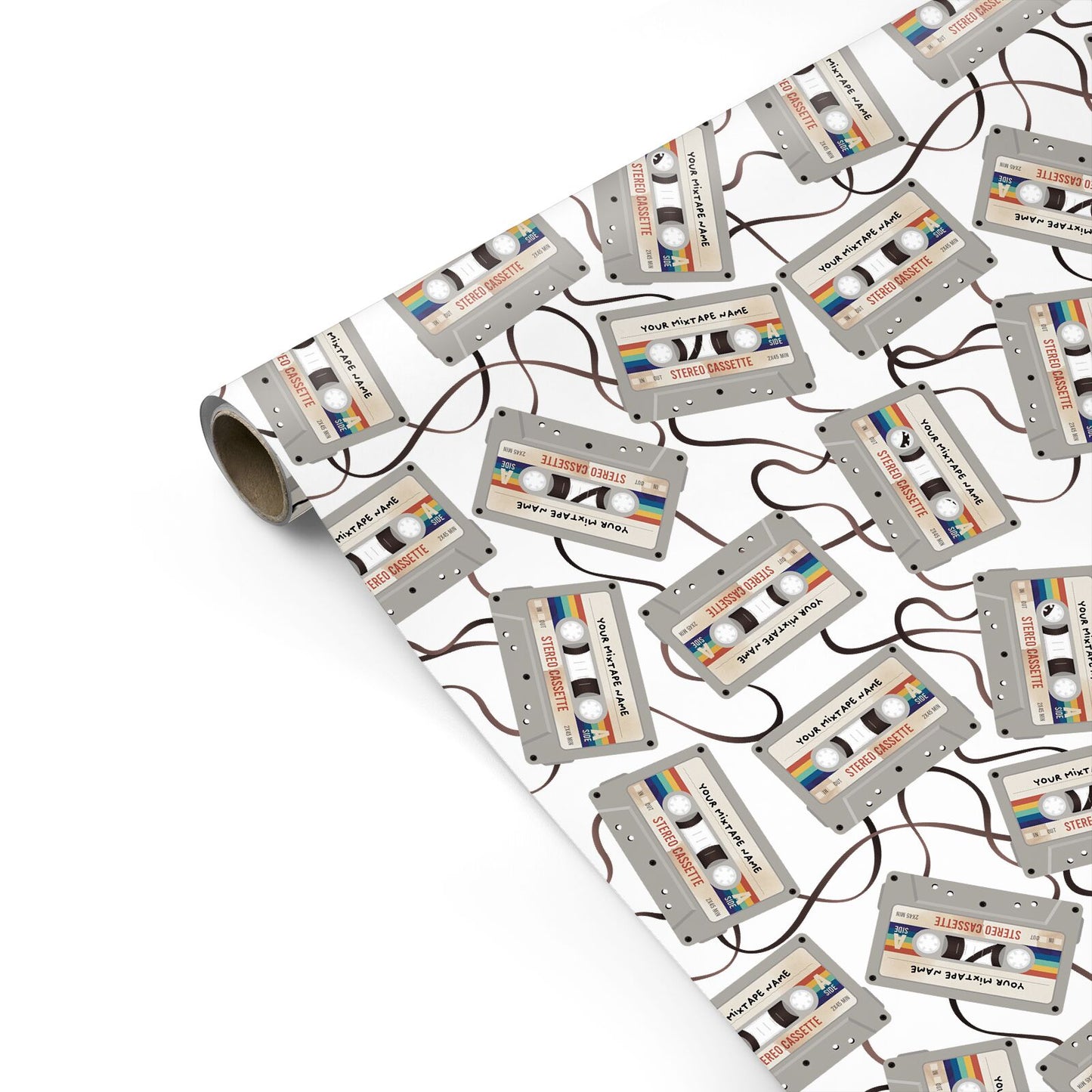 Personalised Multicoloured Mixtape Personalised Gift Wrap