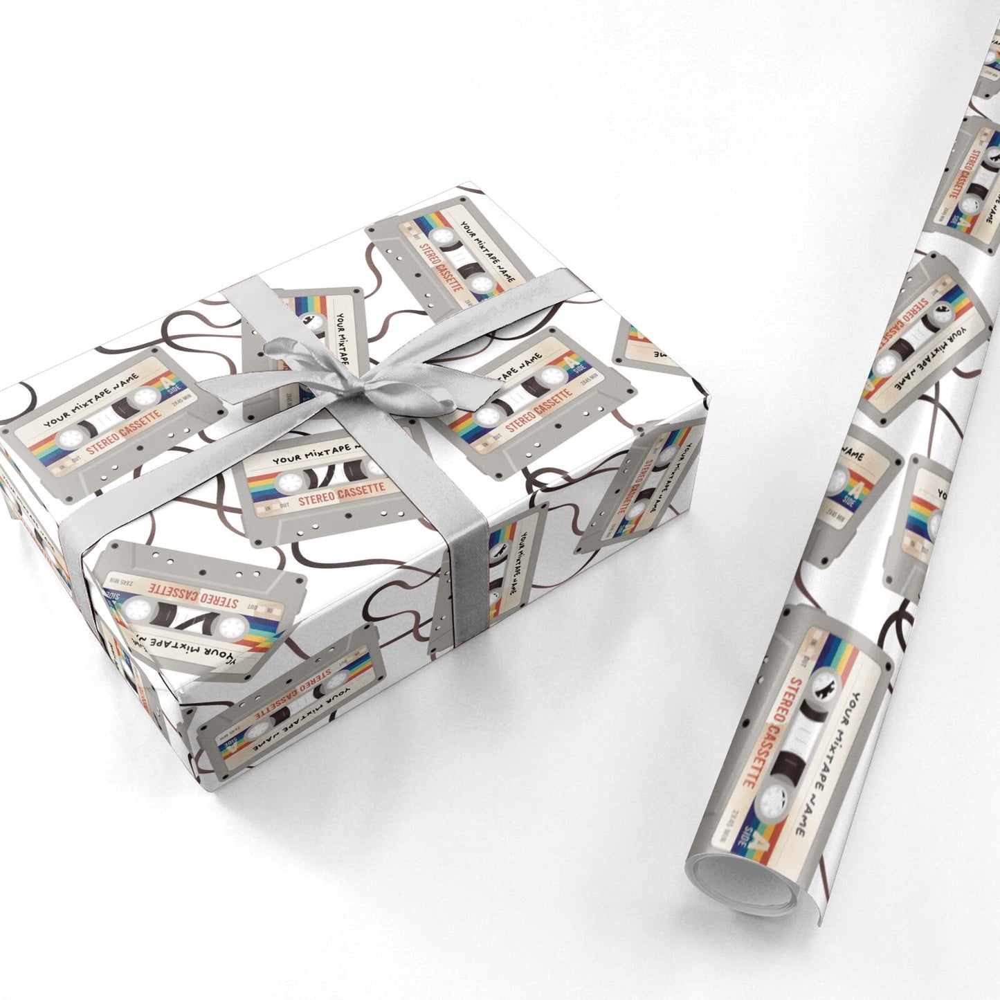 Personalised Multicoloured Mixtape Personalised Wrapping Paper