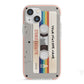 Personalised Multicoloured Mixtape iPhone 13 Mini TPU Impact Case with Pink Edges