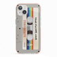 Personalised Multicoloured Mixtape iPhone 13 TPU Impact Case with Pink Edges