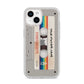 Personalised Multicoloured Mixtape iPhone 14 Glitter Tough Case Starlight