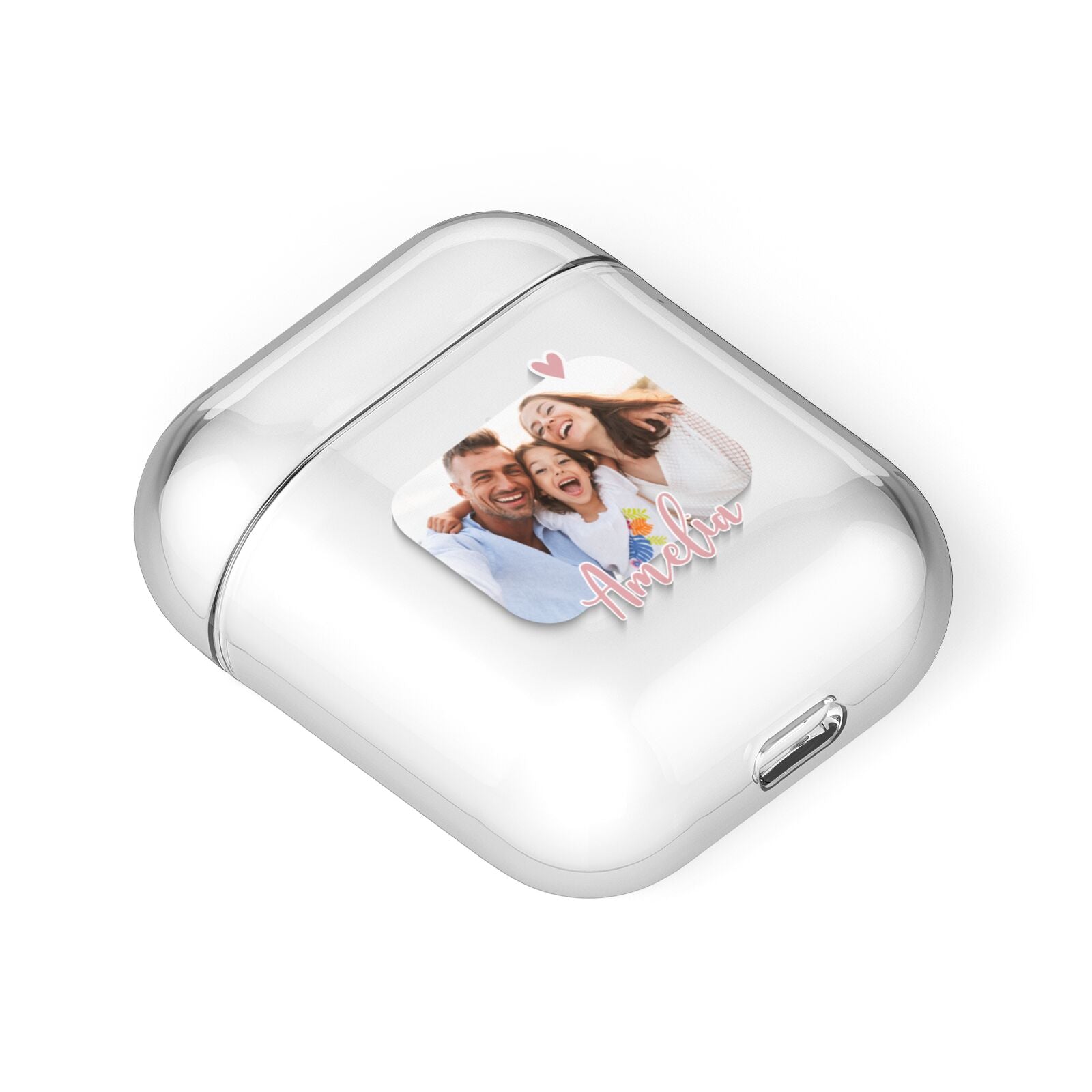 Personalised Mummy Photo AirPods Case Laid Flat