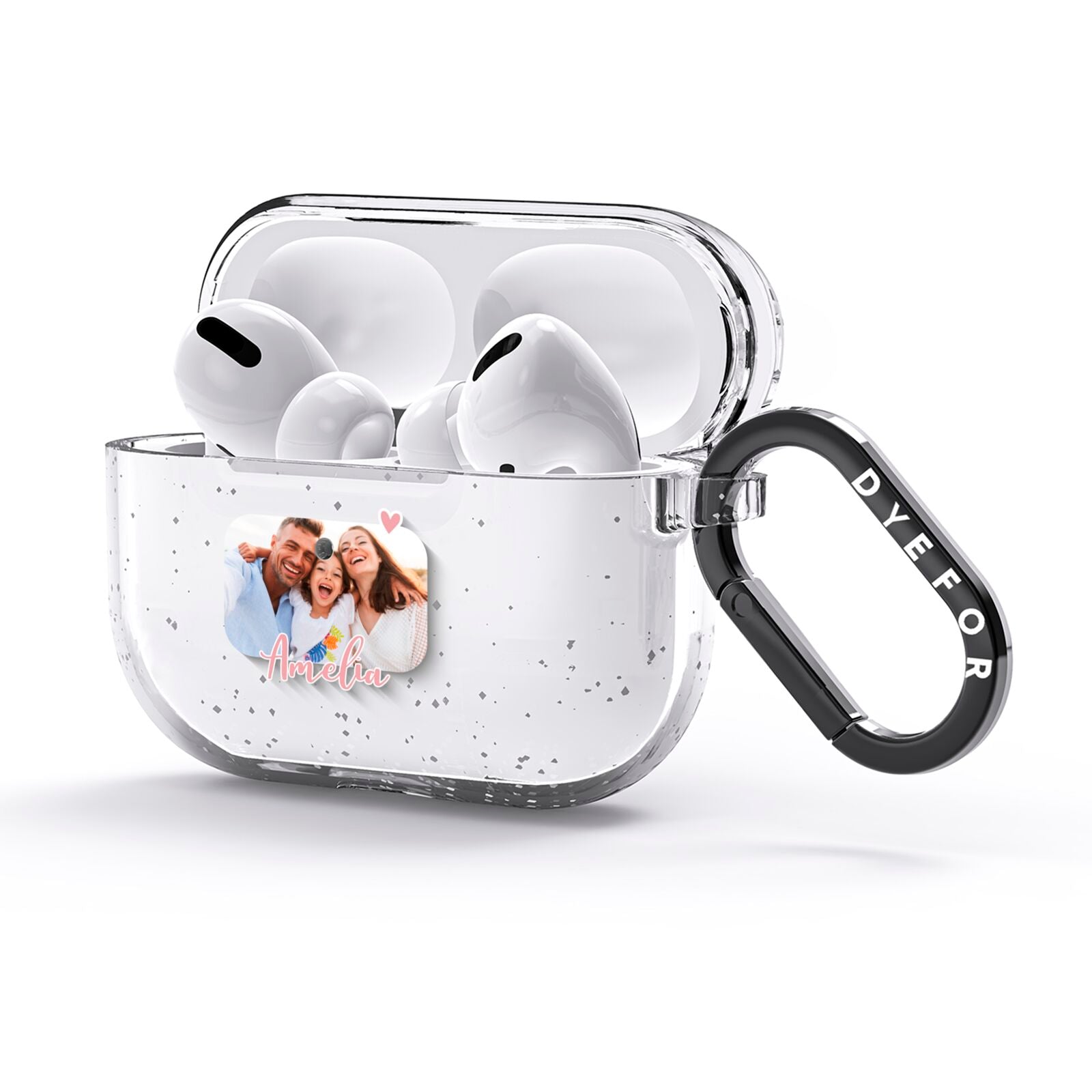 Personalised Mummy Photo AirPods Glitter Case 3rd Gen Side Image
